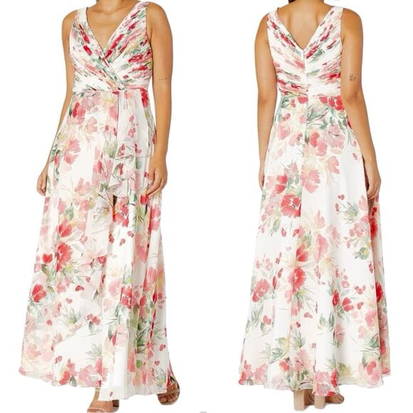 Calvin Klein Floral Maxi Dress Size 10 - Picture 2 of 7